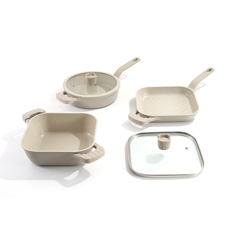 OCEAN WAVE Nonstick Aluminium Pot and Pan Set