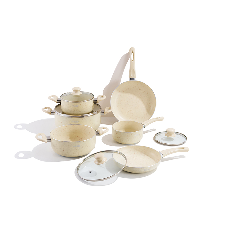 10pcs SpeckleEssential Aluminium Cookware Set