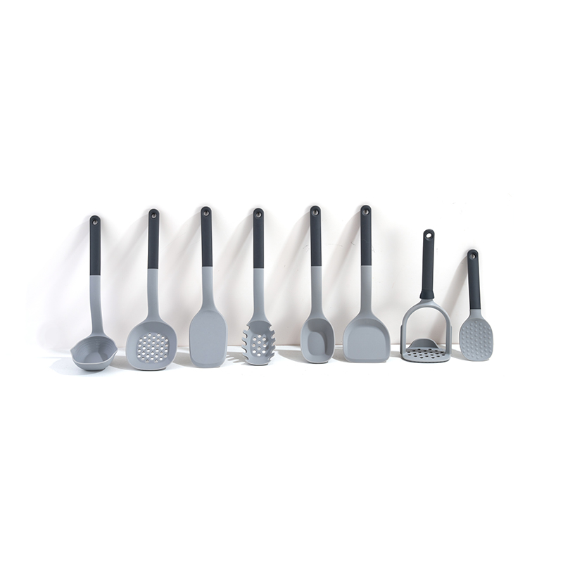 8pcs Grey-Black Kitchen Utensil Set