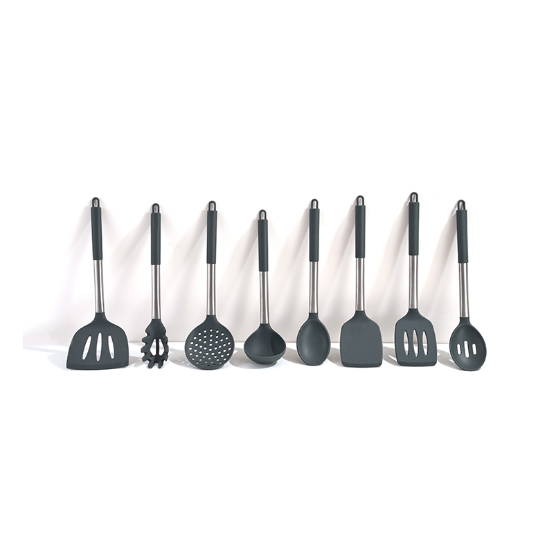 8pcs Silicone & Stainless Steel Kitchen Utensil Set 