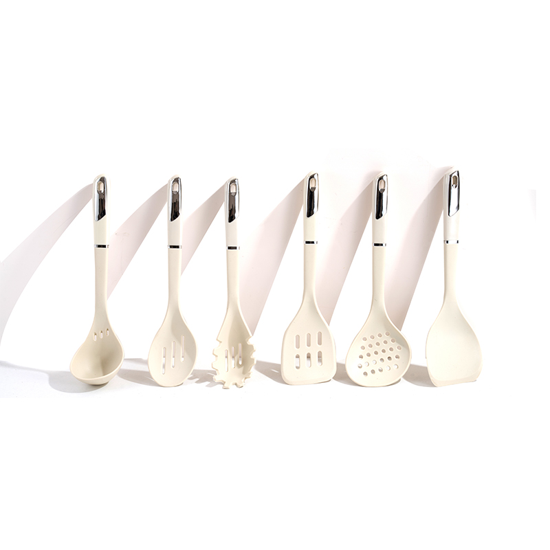 6pcs Cream Silicone Kitchen Utensil Set 