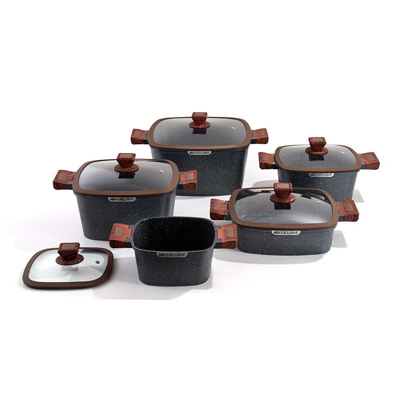 10pcs TreePattern Aluminum Pot Set