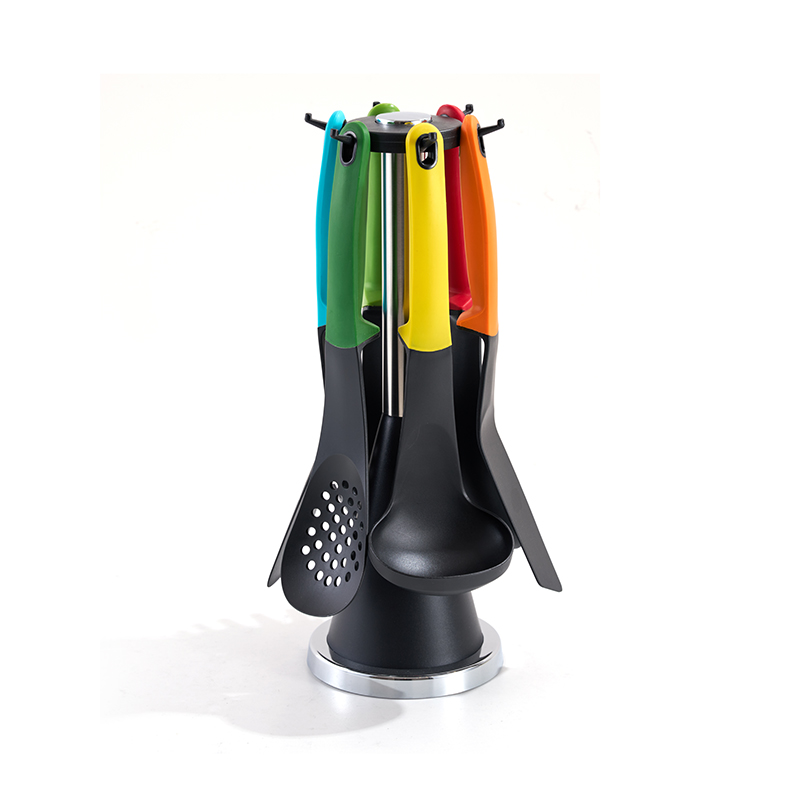 Colorful Silicone Rotating Storage Kitchen Utensil Set