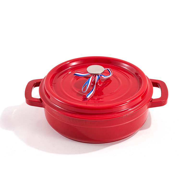 Enameled Cast Iron Shallow Pot