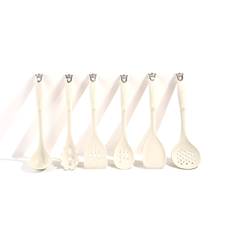 6pcs Cream Silicone  Kitchen Utensil Set