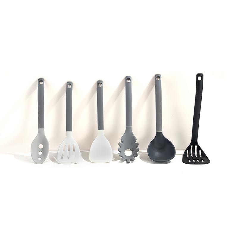 6pcs Two-Tone Non-Slip Silicone Kitchen Utensil Set 
