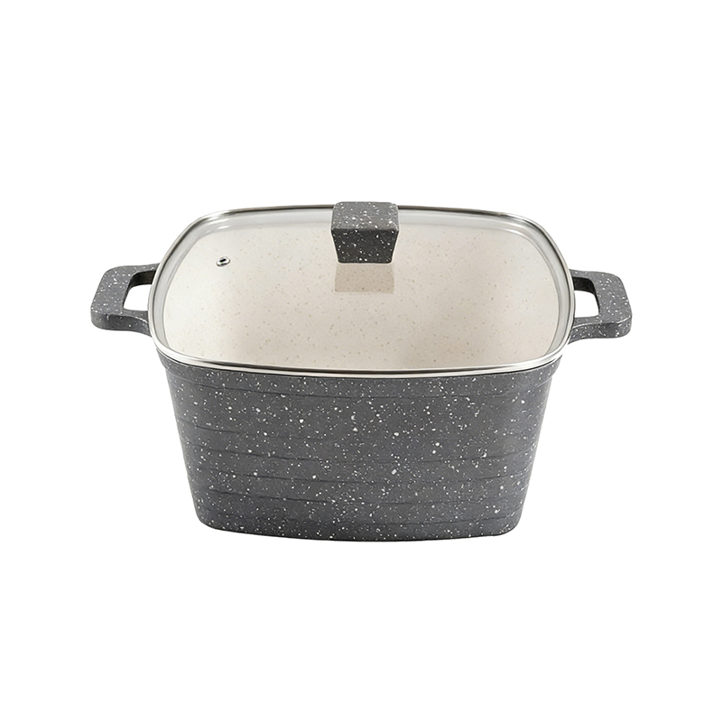 10pcs SpeckleSquare Granite Aluminum pot Set 10pcs SpeckleSquare Granite Aluminum pot Set