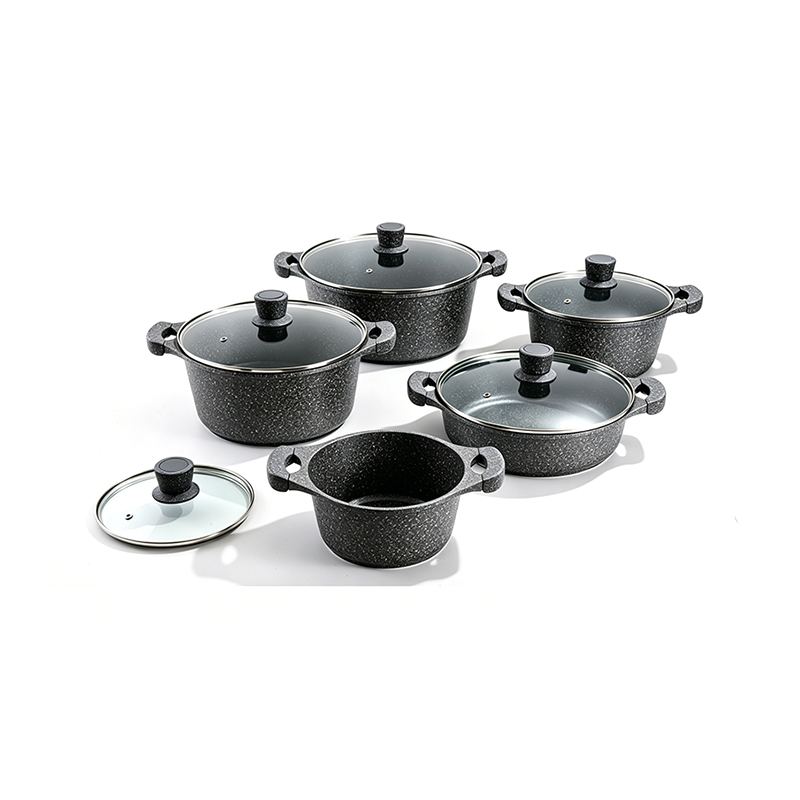 10pcs DiamondStone Granite Aluminum pot Set 10pcs DiamondStone Granite Aluminum pot Set