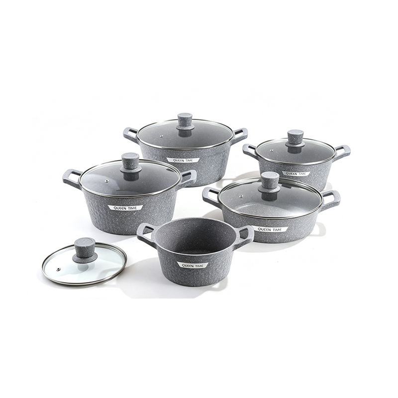 10pcs HammerGrip Granite Aluminum pot Set 10pcs HammerGrip Granite Aluminum pot Set