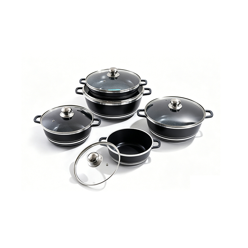 10pcs MidnightGranite Aluminium pot Set 10pcs MidnightGranite Aluminium pot Set