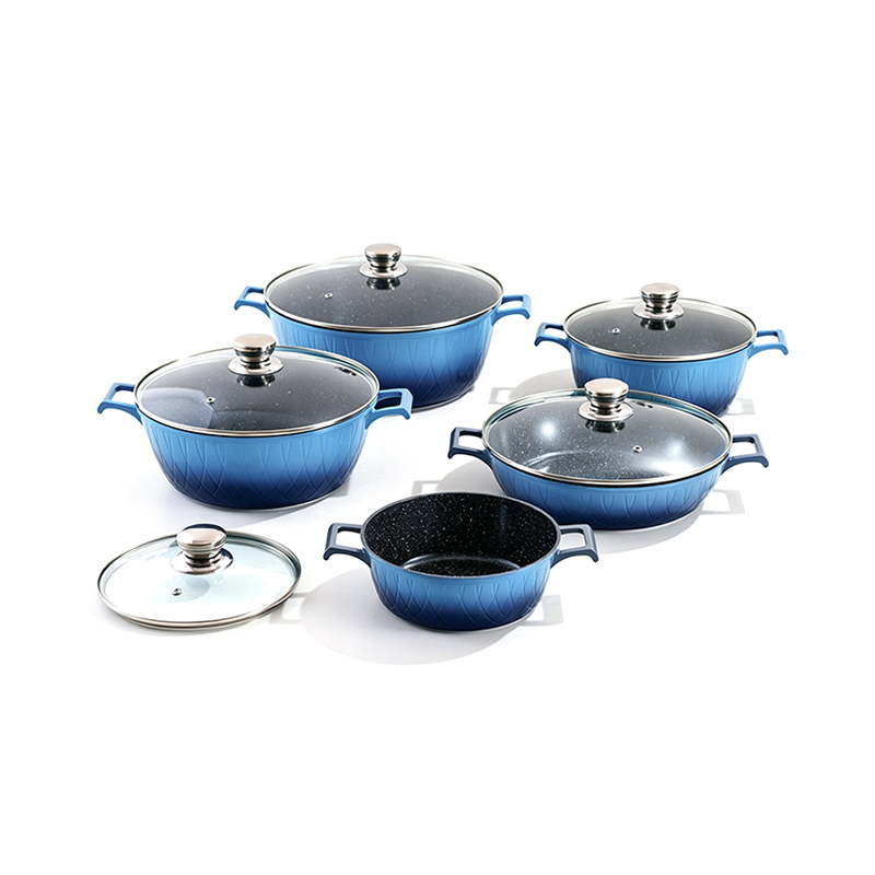 10pcs SlateEmboss Aluminum Pot Set 10pcs SlateEmboss Aluminum Pot Set