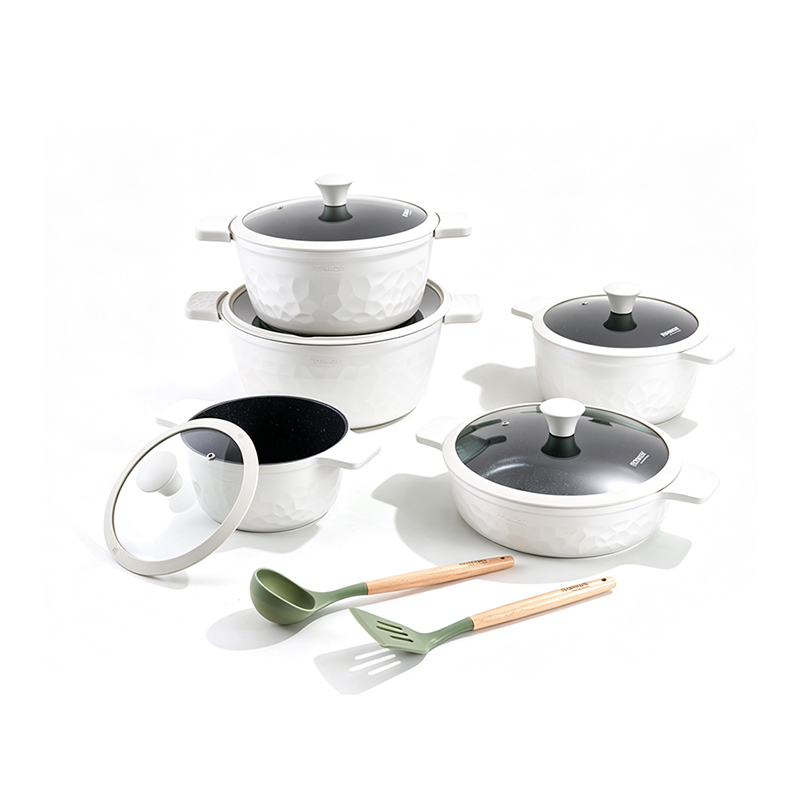 12pcs MintEmboss Aluminium Cookware Set 12pcs MintEmboss Aluminium Cookware Set