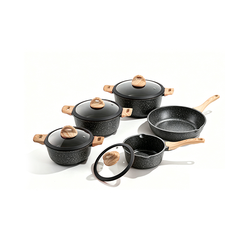 10pcs BlushWood Aluminium Cookware Set 10pcs BlushWood Aluminium Cookware Set