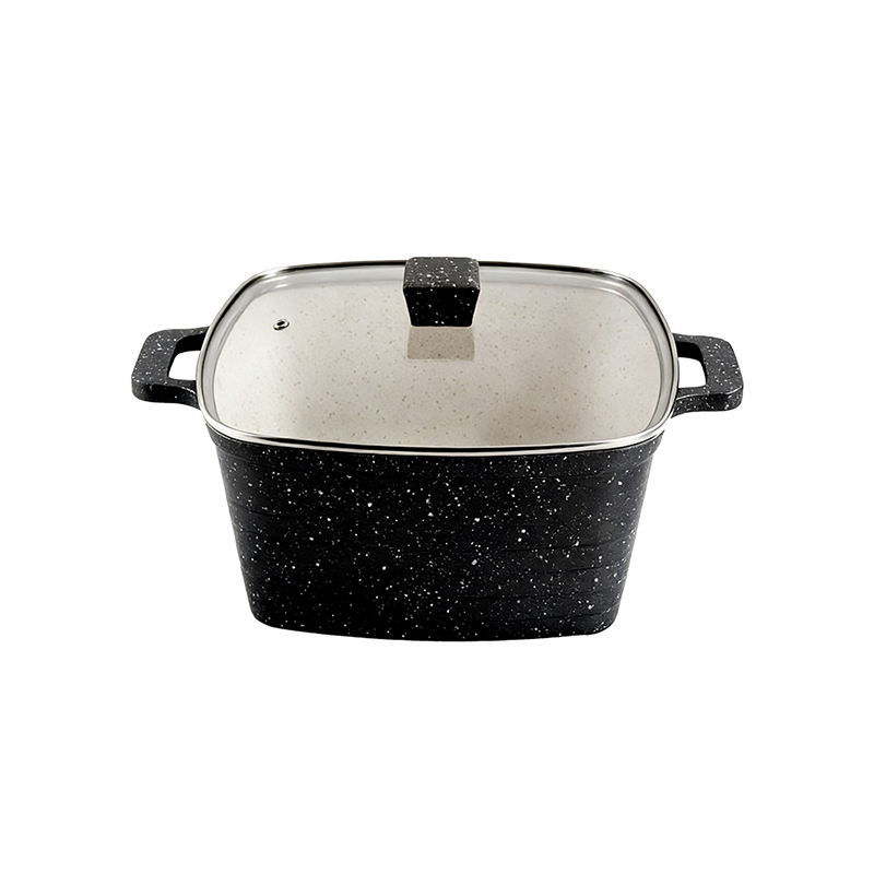 10pcs SpeckleSquare Granite Aluminum pot Set 10pcs SpeckleSquare Granite Aluminum pot Set