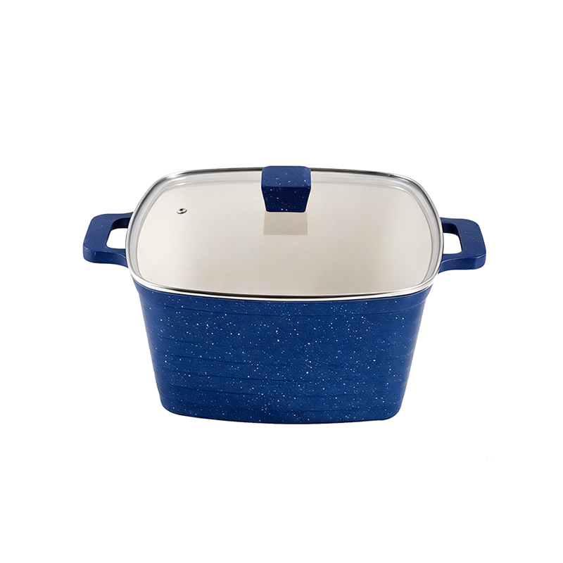 10pcs SpeckleSquare Granite Aluminum pot Set 10pcs SpeckleSquare Granite Aluminum pot Set
