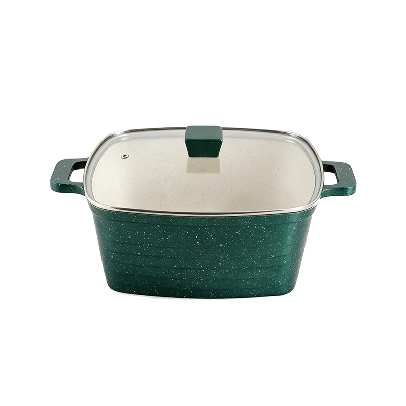 10pcs SpeckleSquare Granite Aluminum pot Set 10pcs SpeckleSquare Granite Aluminum pot Set