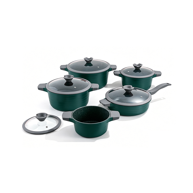10pcs HeartTrim Granite Aluminium Cookware Set 10pcs HeartTrim Granite Aluminium Cookware Set