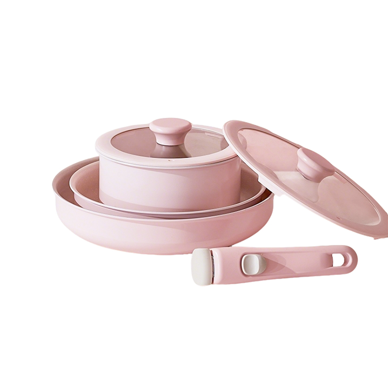 Aluminum Cookware Set with Detachable Handles Aluminum Cookware Set with Detachable Handles