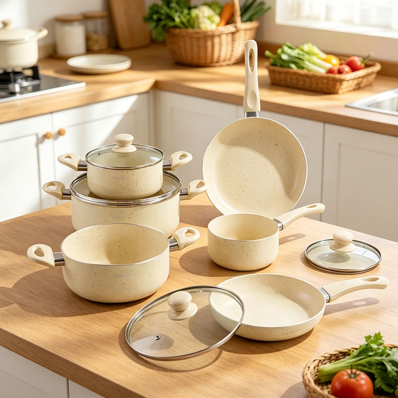 10pcs SpeckleEssential Aluminium Cookware Set 10pcs SpeckleEssential Aluminium Cookware Set