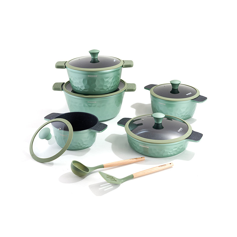 12pcs MintEmboss Aluminium Cookware Set 12pcs MintEmboss Aluminium Cookware Set