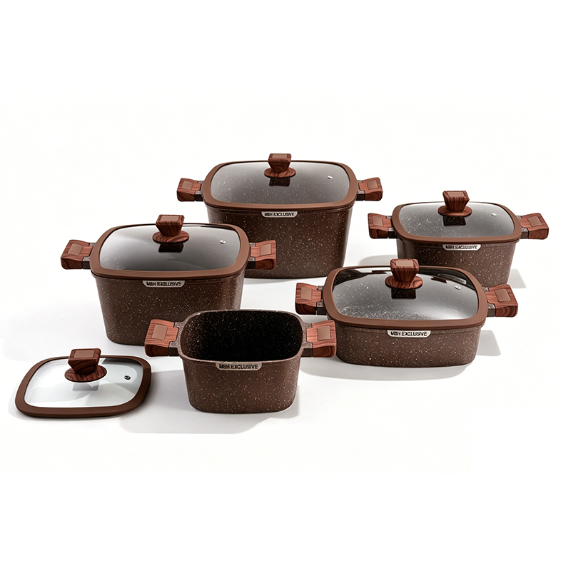 10pcs TreePattern Aluminum Pot Set 10pcs TreePattern Aluminum Pot Set